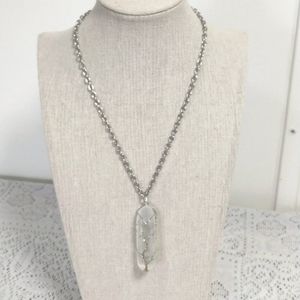 2 for $15 Bundle Sale! Wire wrap quartz necklace fully adjustable chain. Jewelry